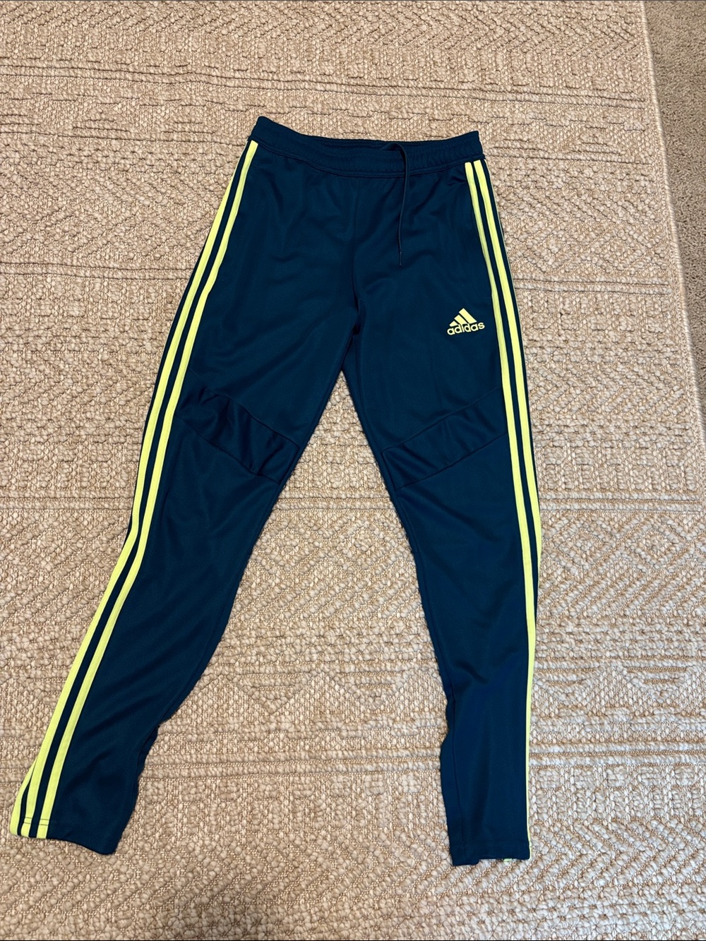 Adidas Men’s Joggers Navy & Neon Yellow Stripes